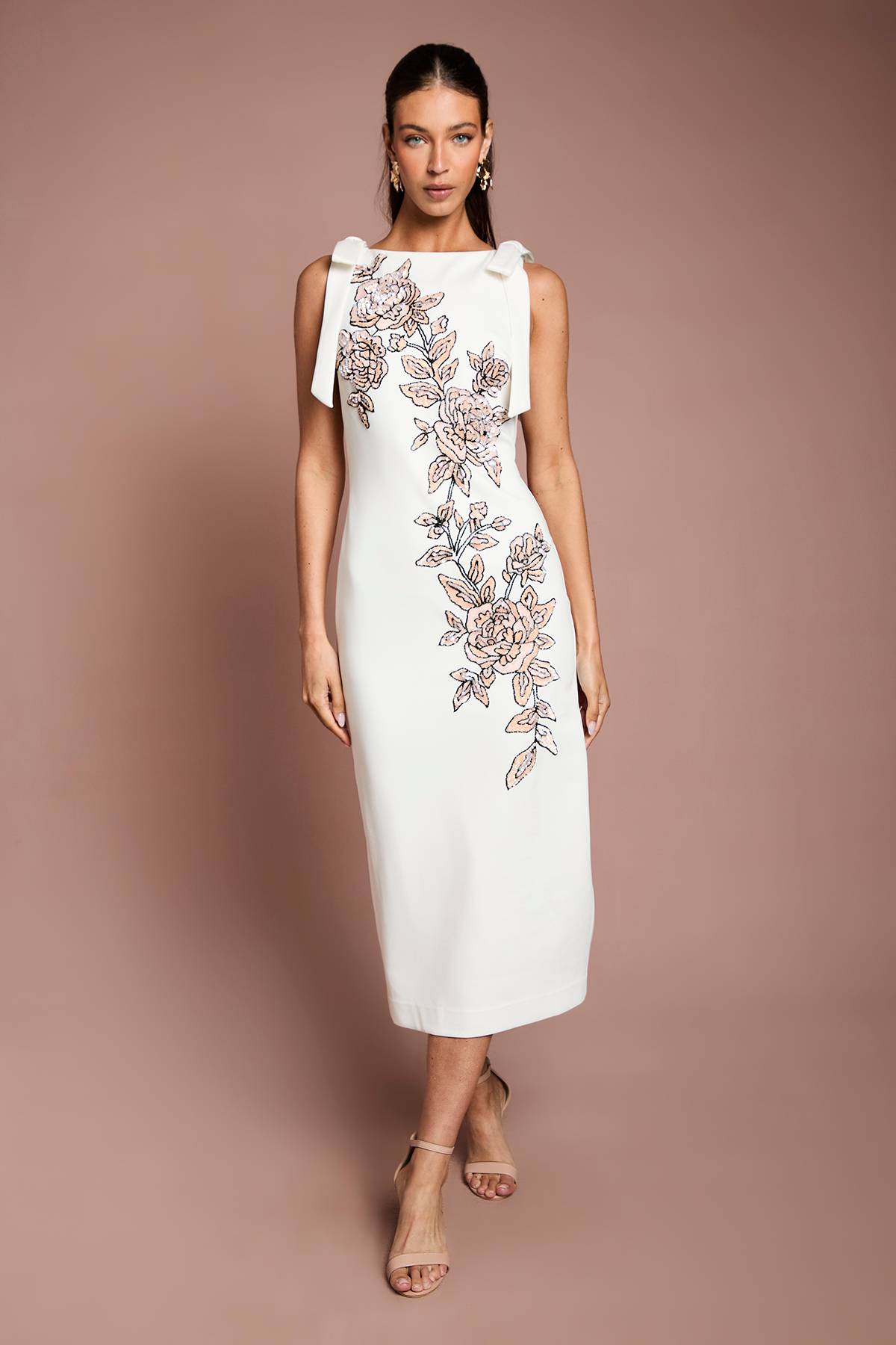 Coast Robe Midi En Ponte À Motif Floral Embelli