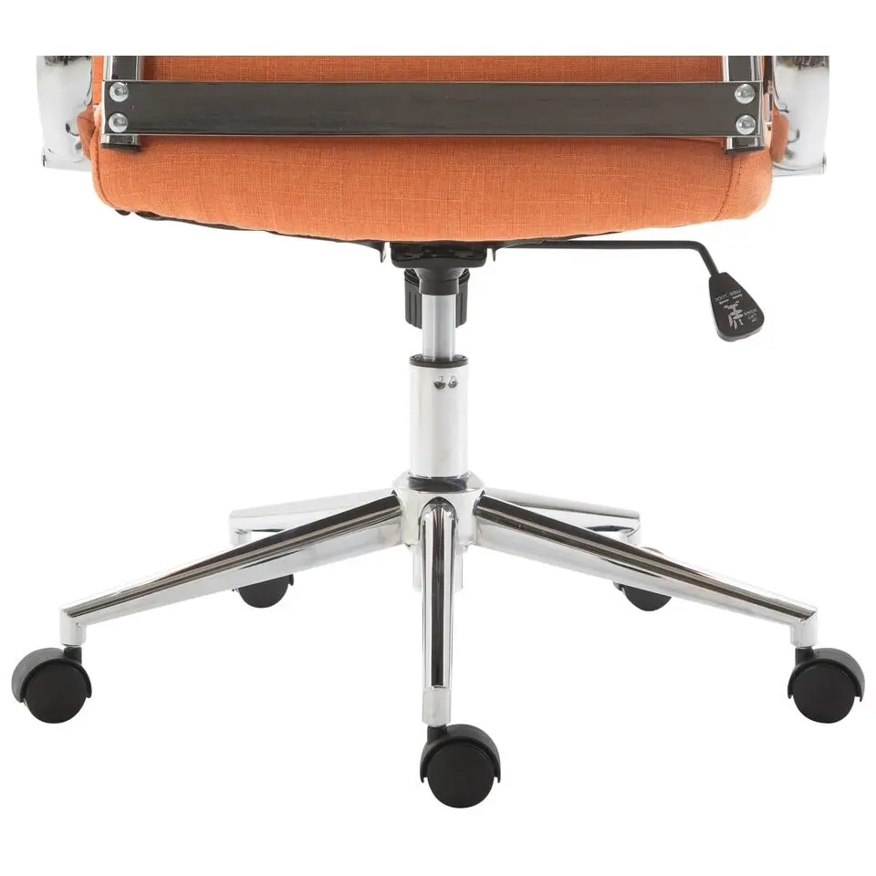 CLP Bureaustoel Kolumbus chroom Frame - Stof - oranje