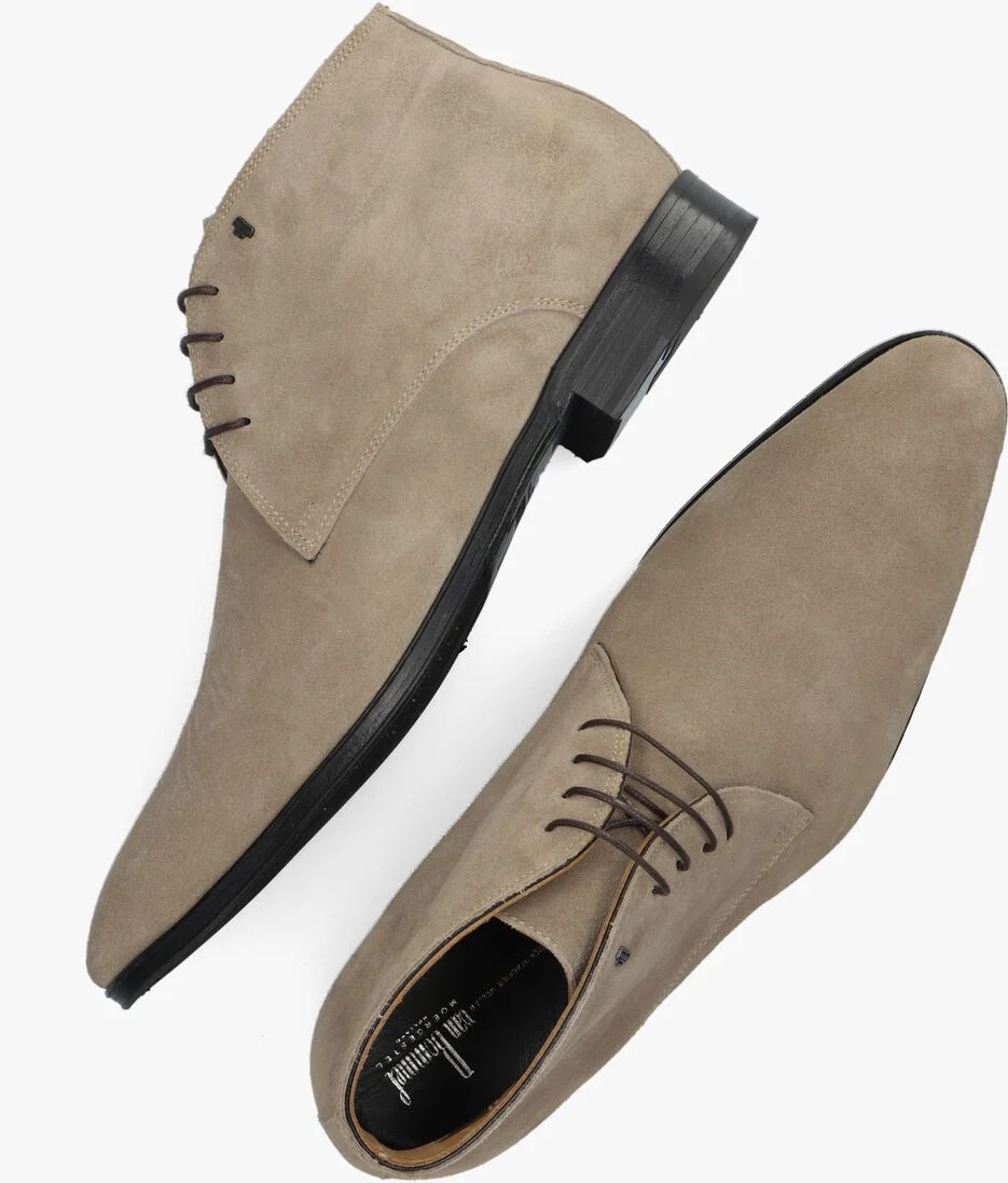 VAN BOMMEL beige van bommel veterschoenen sbm-50029