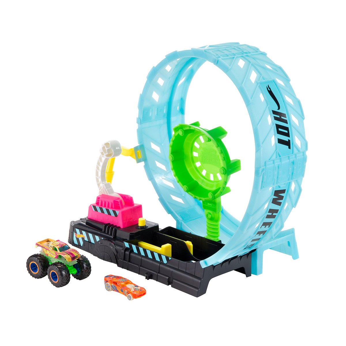 Hot Wheels - Monster Trucks Glow in the dark - Epic Loop Challenge