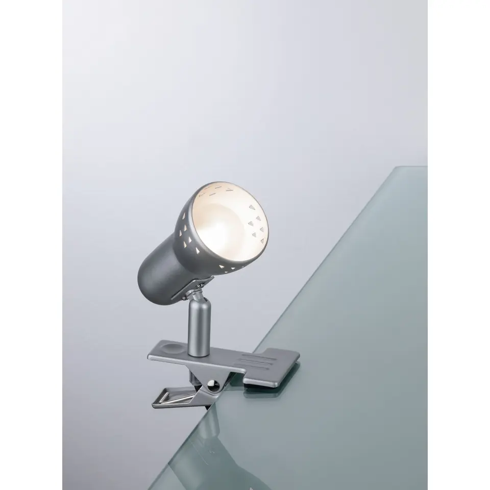 Paulmann Klemspot Gryps - 40W - E14 - Dimbaar - Geborsteld staal