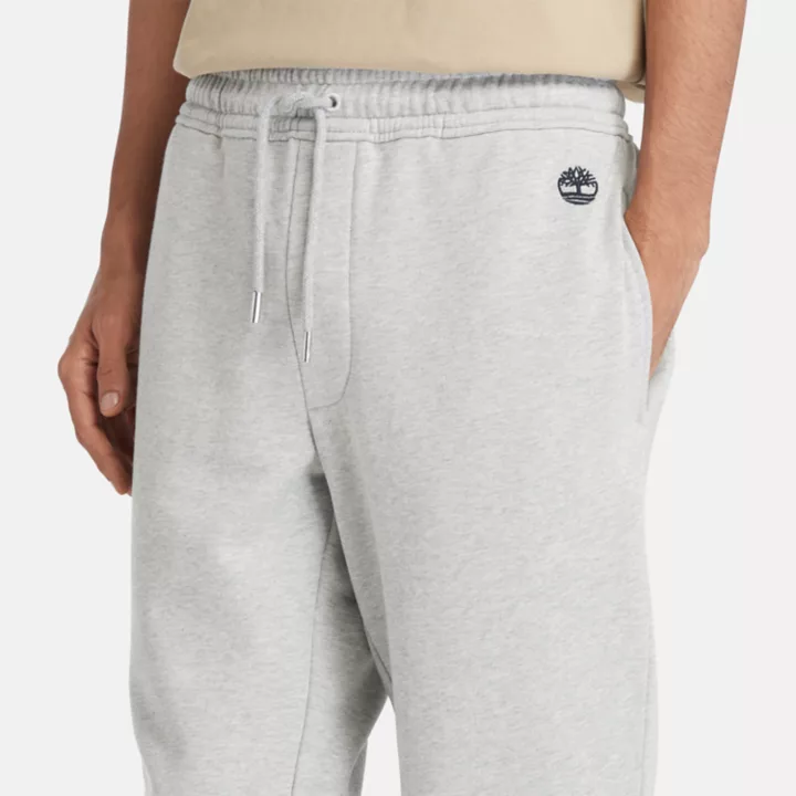 Pantalon de survêtement à envers bouclé pour homme en gris