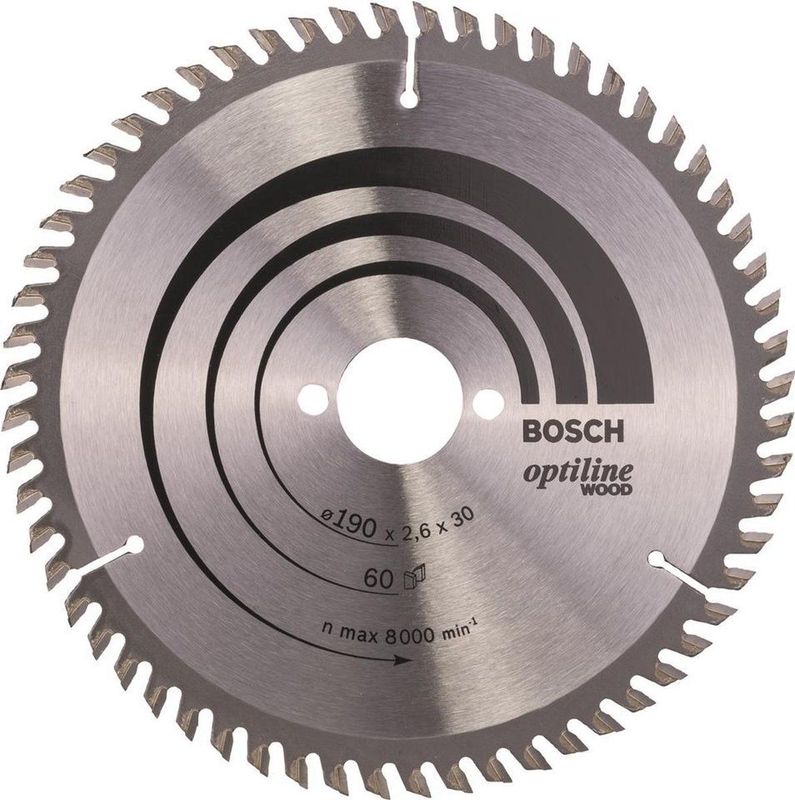 Bosch - Optiline Wood - Cirkelzaagblad - Voor Hout - SK5 Staal