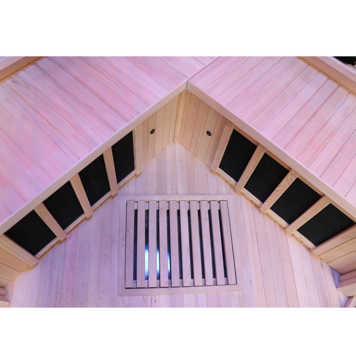 Dewello® Infraroodcabine Infraroodsauna BRANDON 140cm x 140cm incl. 6 full spectrum emitters, 3 koolstof emitters, 2 personen