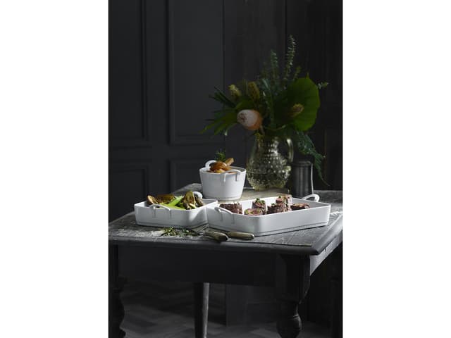 Pillivuyt Toulouse Fad 22 x 22 x 6 cm 2 liter Hvid