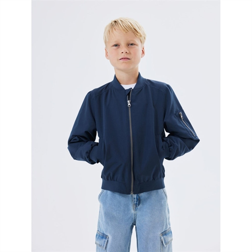 Køb Name it Navy Blazer Monster Bomber Jakke Noos