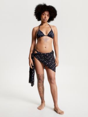 Saída de praia mini sarongue com estampa exclusiva