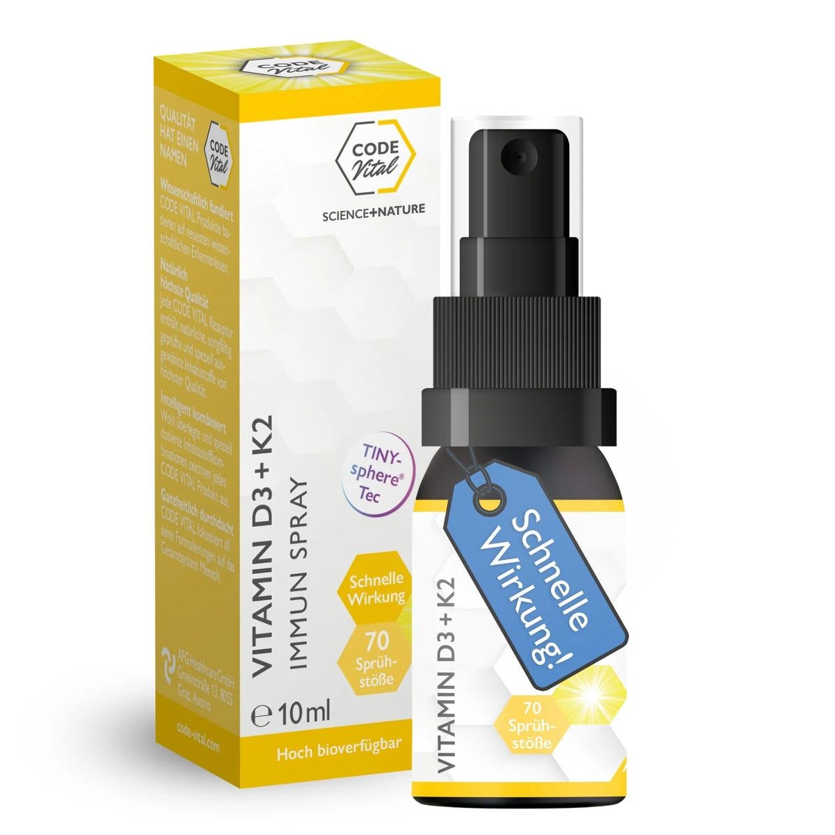 CODE Vital Vitamin D3+K2 Immun Spray - Für dein IMMUNSYSTEM