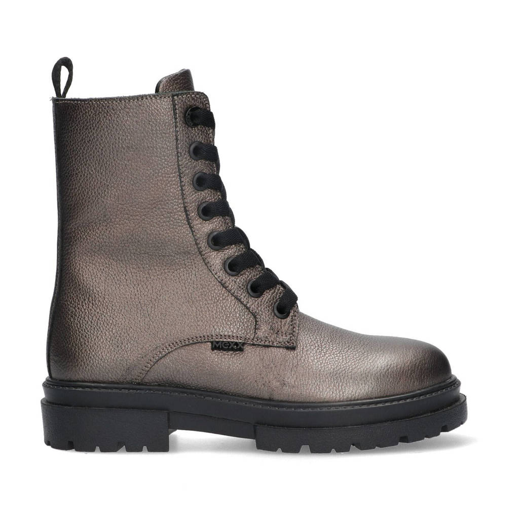 Mexx leren veterboots brons