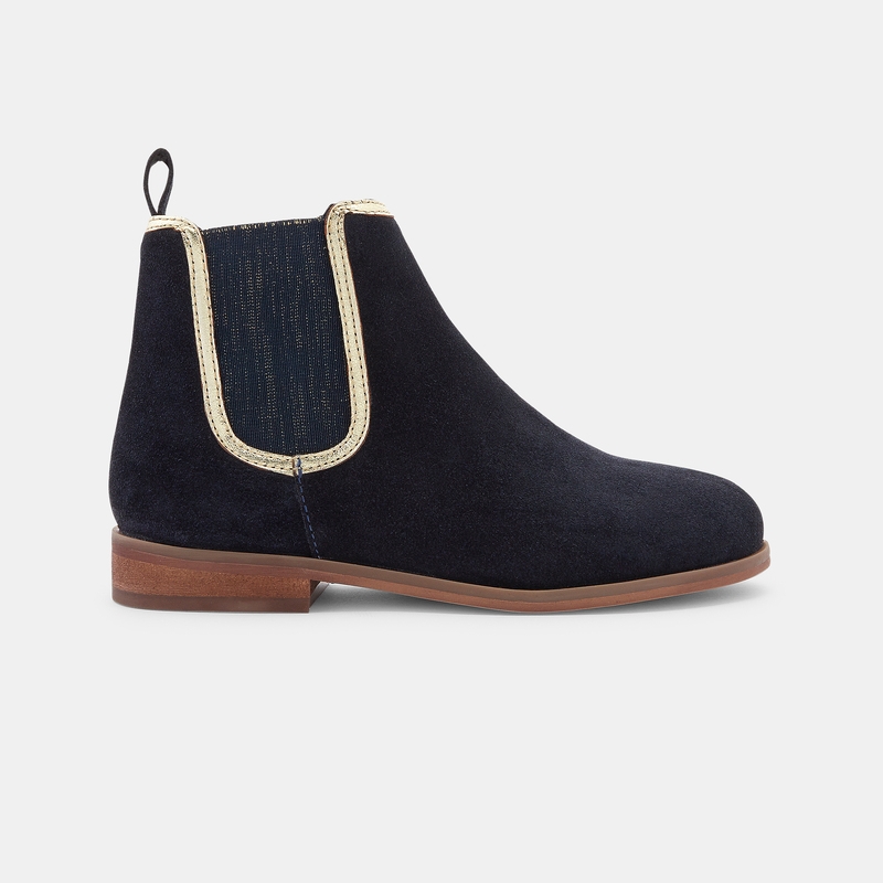Boots chelsea zippées bleues fille