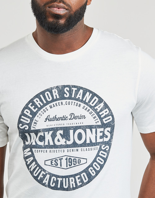 Jack & Jones - JJEJEANS TEE SS O-NECK  23/24 - Blanc