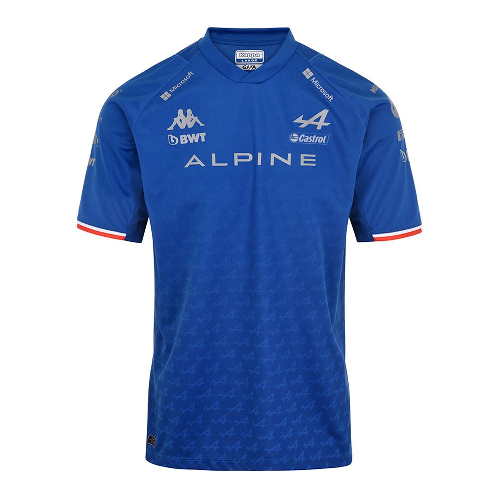 Kappa KOMBAT ALPINE F1 ALONSO - Maillot Homme blue royal marine/white/red