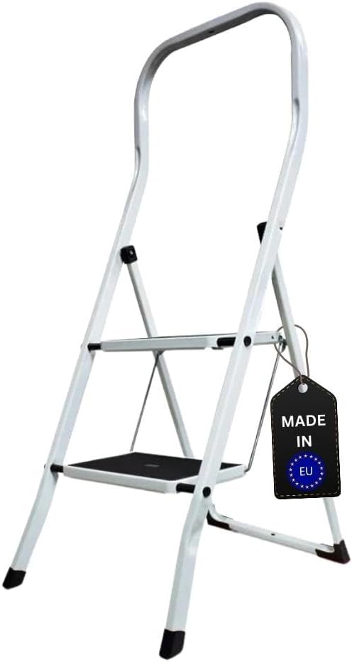PROREGAL Vouwladder Economy Basic, eenzijdig toegankelijk, 2 treden, werkhoogte 2,46 m, draagvermogen 150 kg
