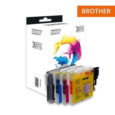 Cartouche compatible Brother LC1100 - pack de 4 - noir, jaune, cyan, magenta - Switch