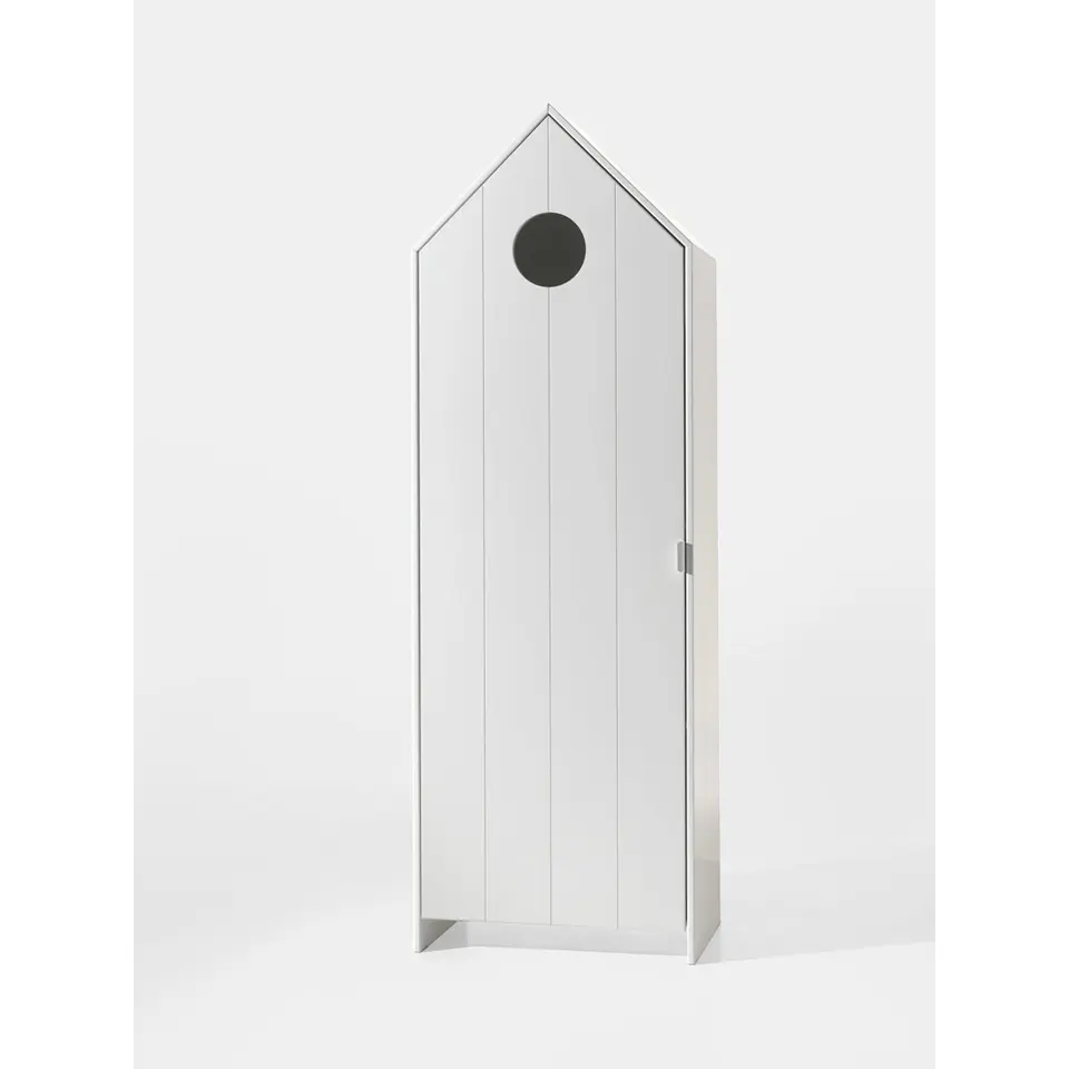 Vipack kledingkast Casimi 1 deurs - wit - 171,5x57,6x37 cm