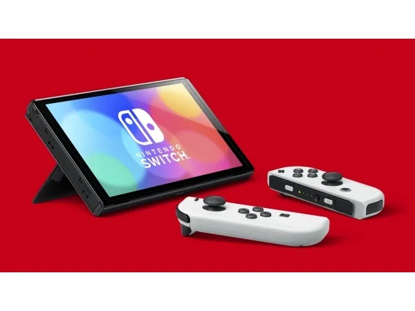 Nintendo | Switch OLED - Spilkonsol - Full HD - 64GB - Hvid | Inkl. 2 x Joy-Con (Hvid)