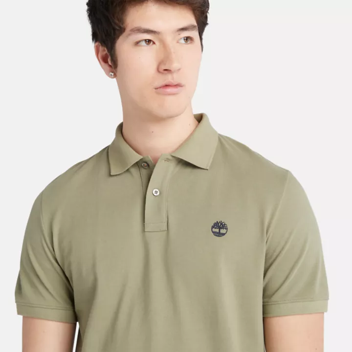 Polo Millers River en piqué pour homme vert clair