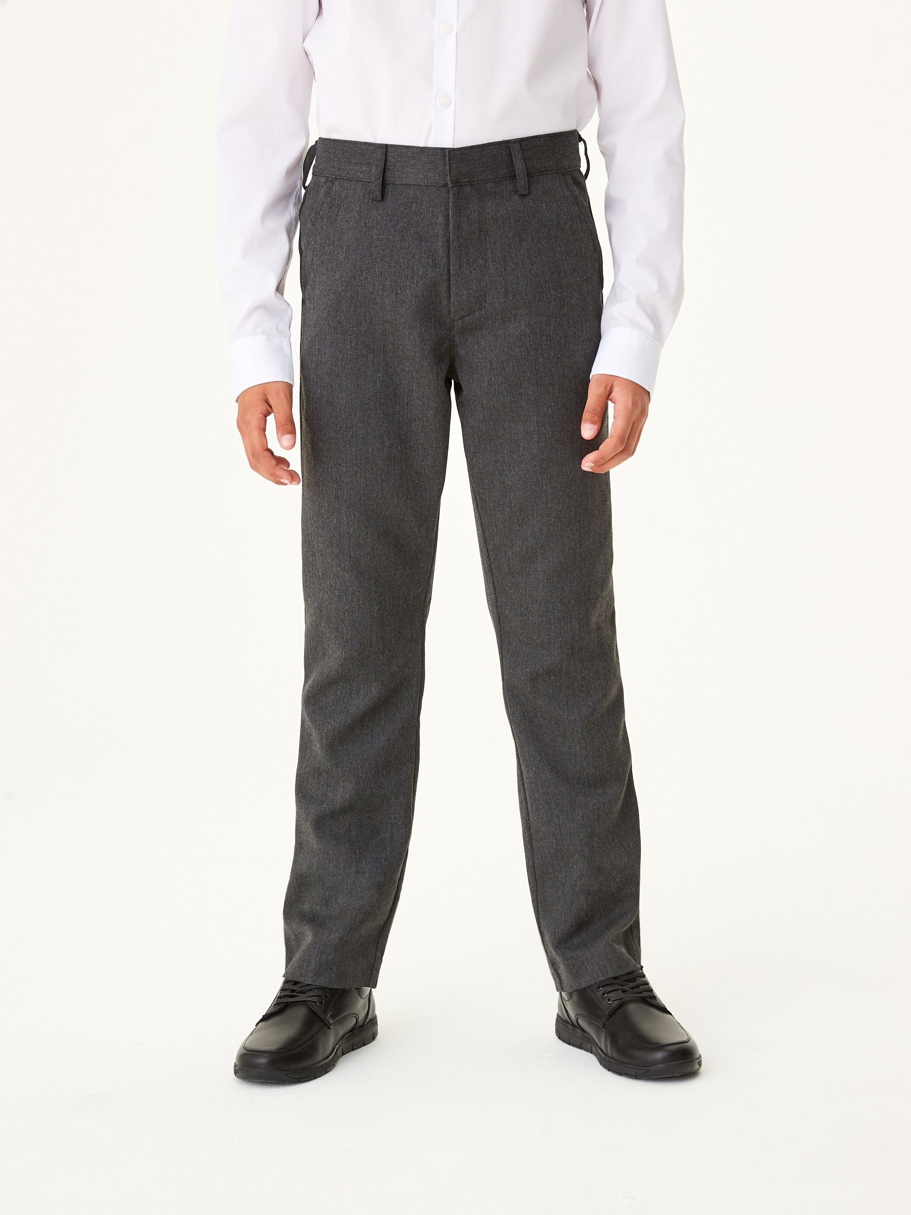 Grijs - Schoolbroek met rechte pijpen (3-17jaar)