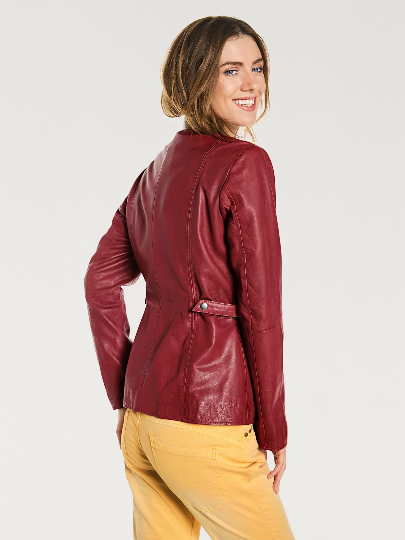 Veste en cuir cuir d'agneau souple
