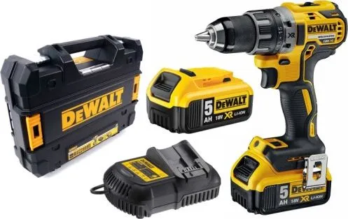 DeWALT DCD791P2 - Bor/driver - ledningfri - 2-hastigheders - nøgleløs borepatron 13 mm - 70 N·m - 2 batterier - 18 V