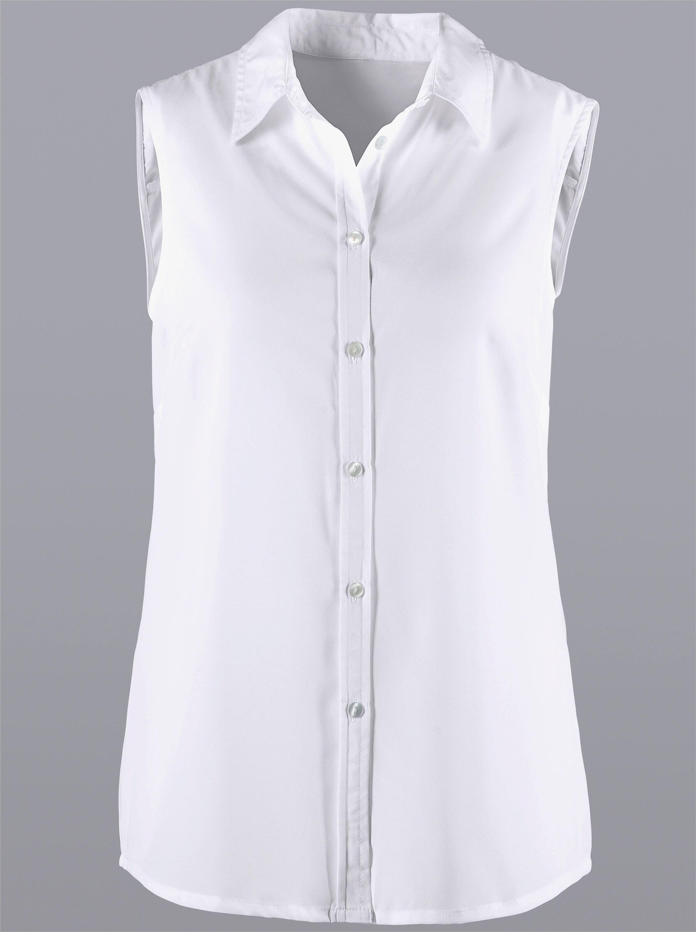 Ärmellose Bluse mit Hemdkragen