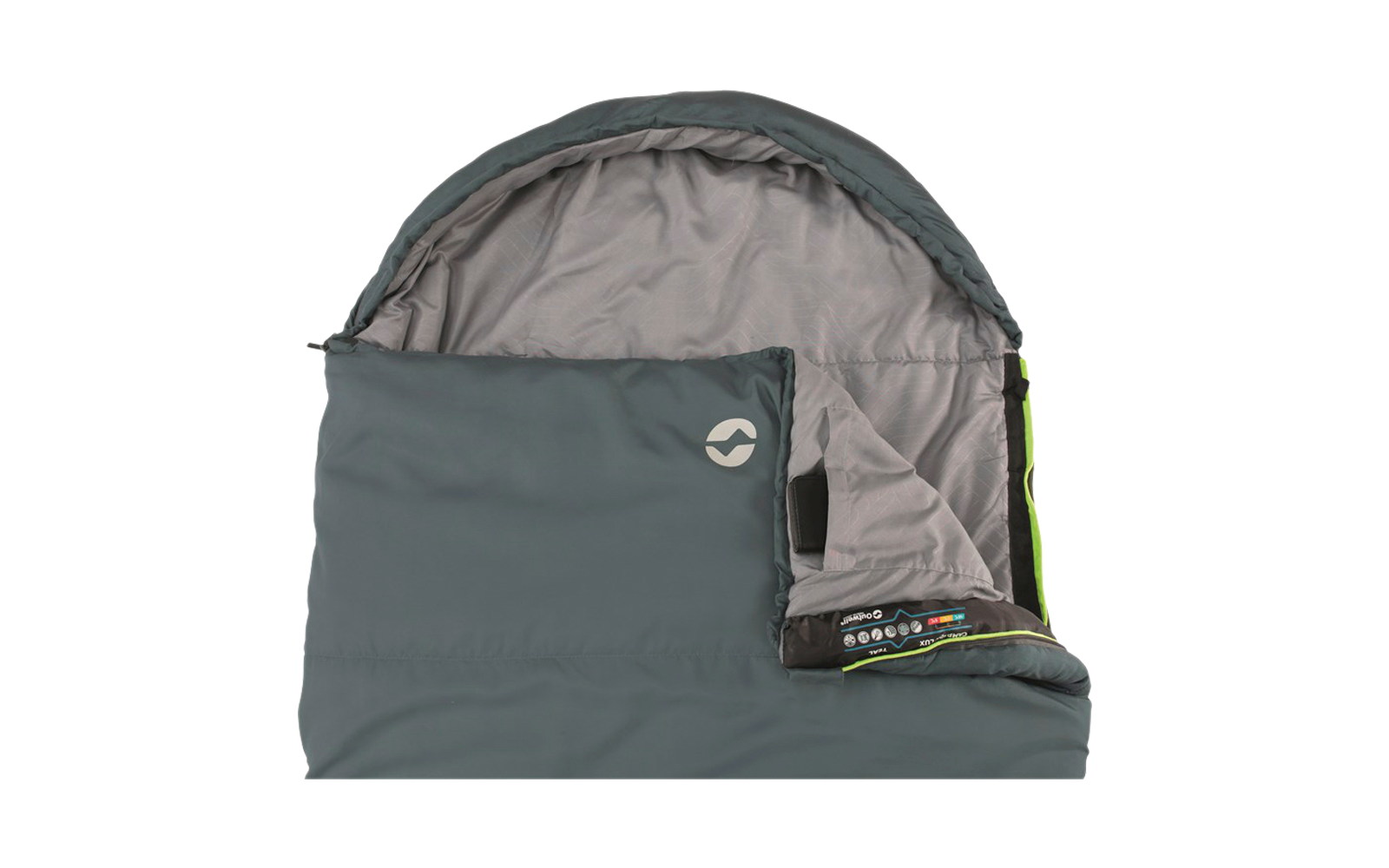 Outwell Campion Lux Teal Deckenschlafsack 225 x 85 cm dunkelgrün