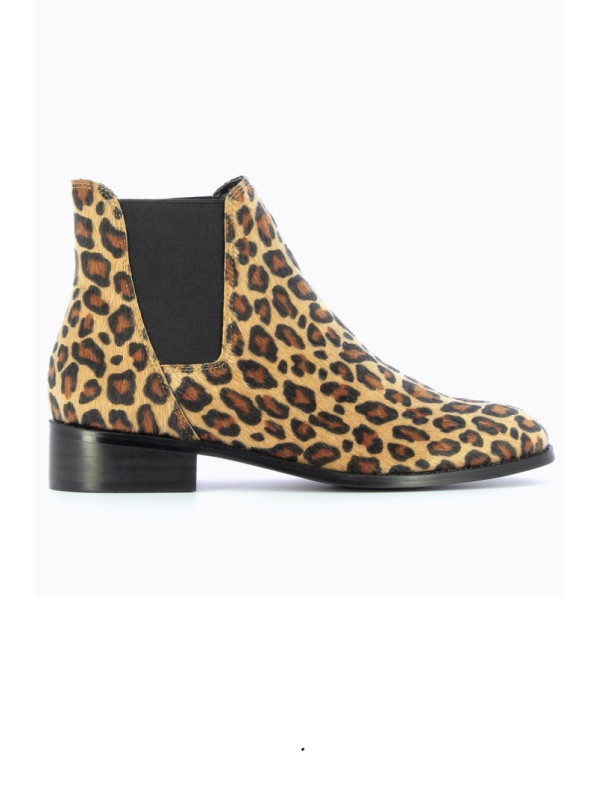Bottines Chelsea en fausse fourrure léopard- Vanessa Wu