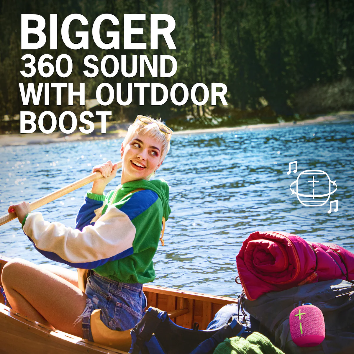Ultimate Ears WONDERBOOM 3 bærbar trådløs høyttaler (joyours brights)