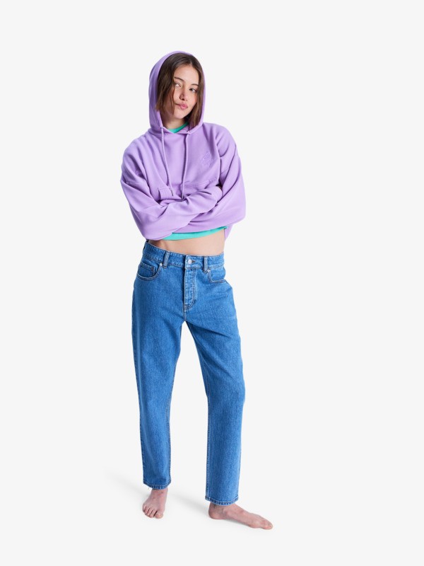 Moonrise Mid Surf Wash Jeans coupe droite Bleu Femme