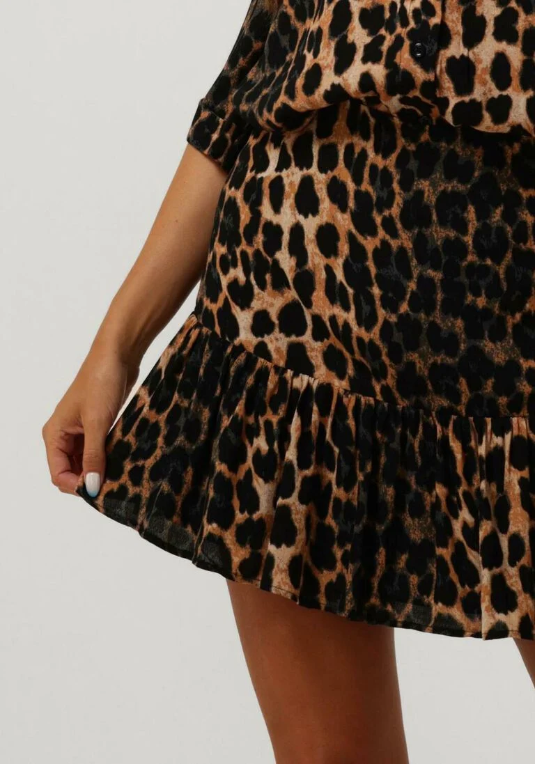 ALIX THE LABEL bruine alix the label minirok ladies woven animal wrap skirt