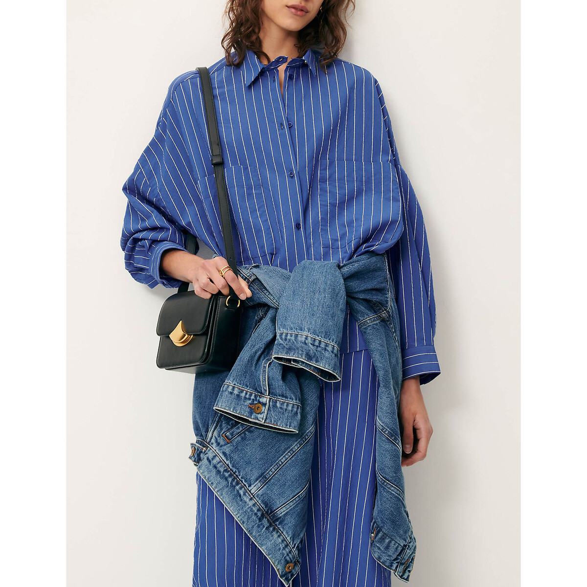 SESSUN<br>Camisa listrada folgada com bolsos, FONTANIA