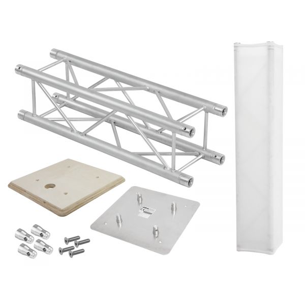 Alutruss Set Quadlock Truss Stand 100cm   Wooden Panel