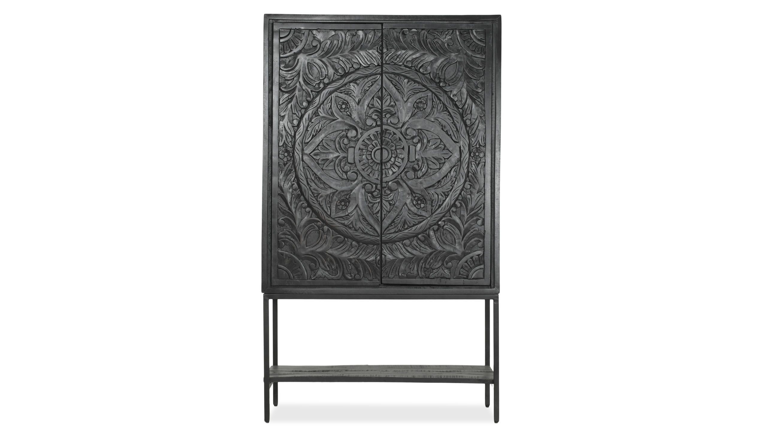 Bergkast Carving B110 x D45 x H190 cm