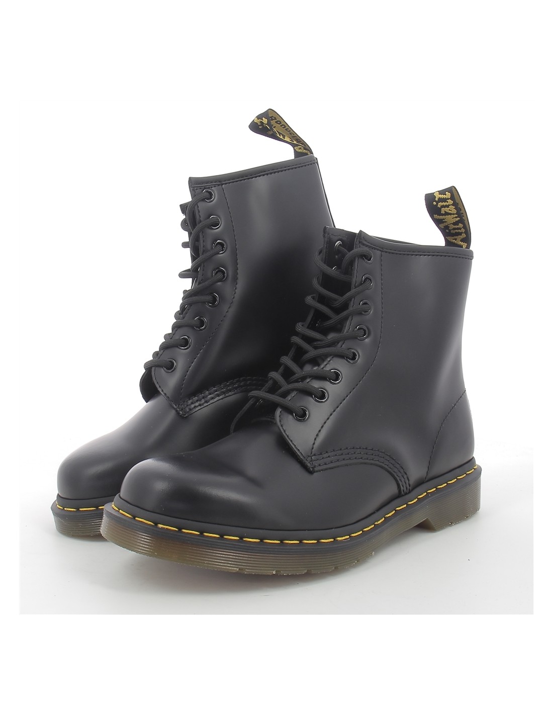 dr martens boots femme 1460 cuir smooth noir