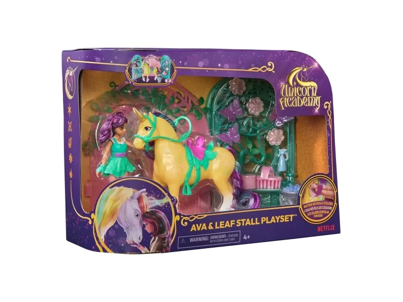 Unicorn Academy Ava & Leaf Stall Playset