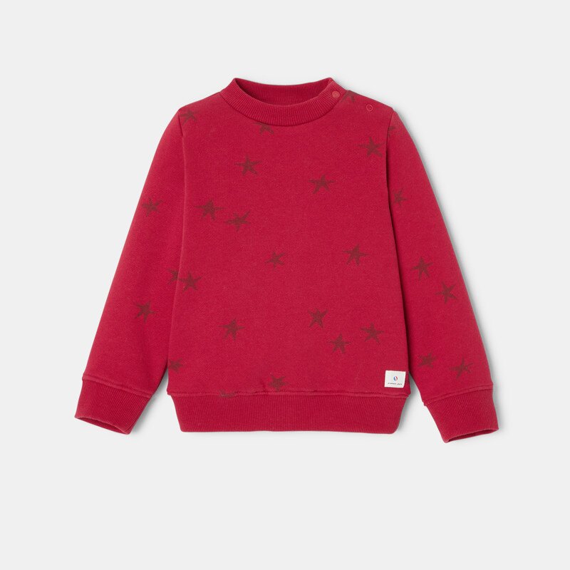 Sweat-shirt étoilé en molleton rouge bébé garçon Absorba Rouge