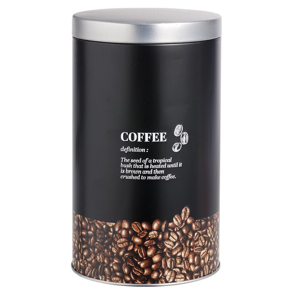 Boîte pour grains de café en métal - Ø10,8xH18,5cm