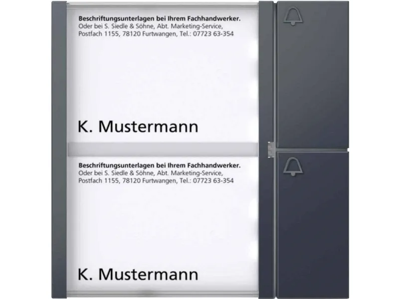 Trykknapmodul TM 612-2 AG antracitgrå (210004998-00)