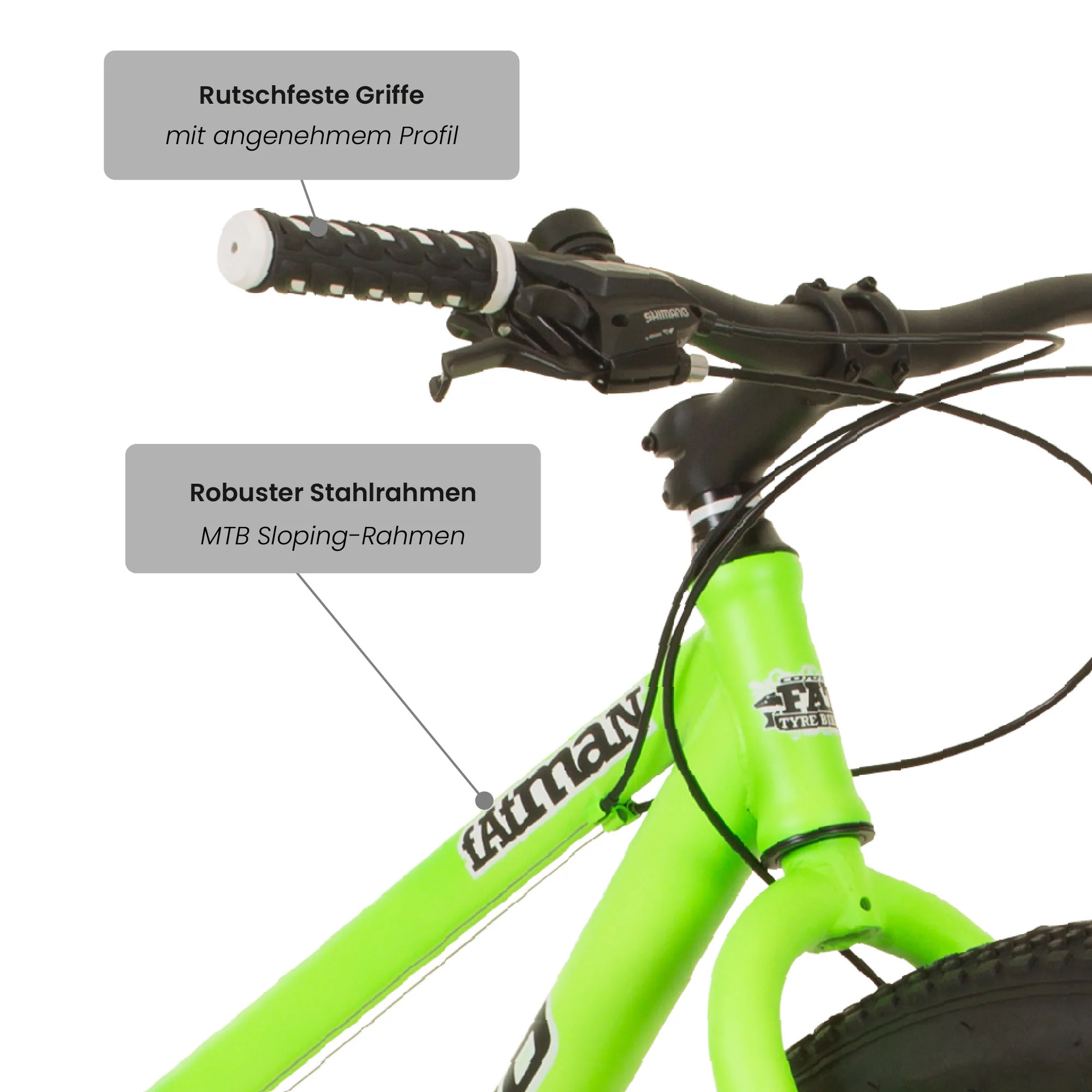 Galano Fatman 4.0 Fatbike 26 Zoll Herren Damen ab 155 cm Fahrrad 7 Gang MTB