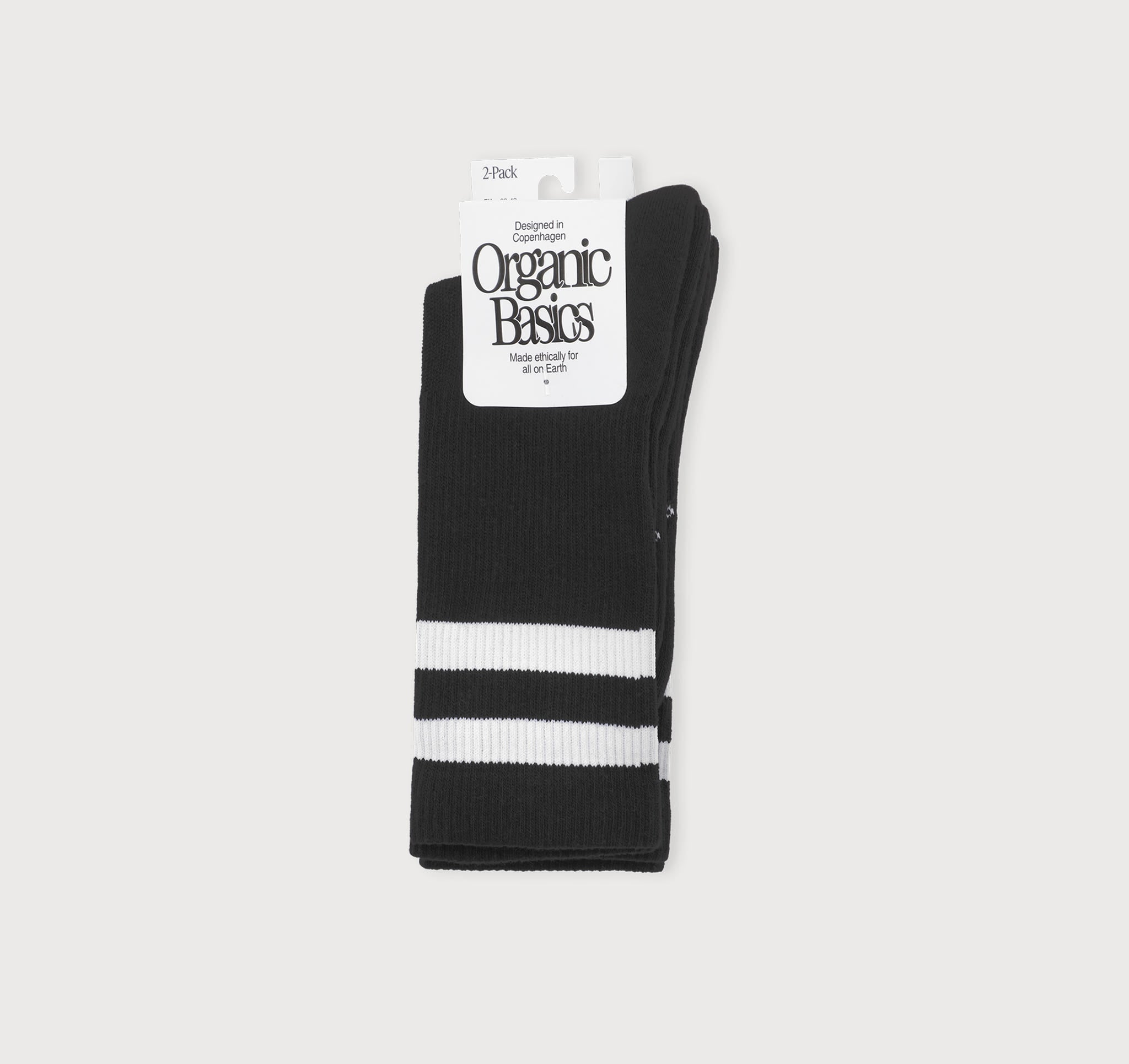 COTTON<br>Core Stripe Crew Socks 2-pack