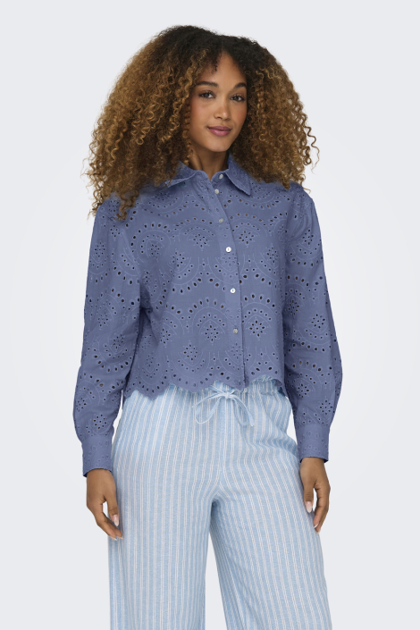Only blauwe dames blouse
