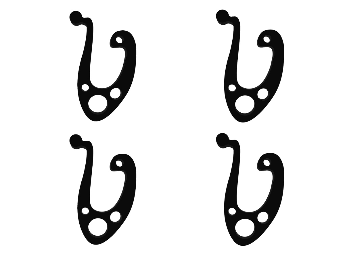 Hooky caravanrails haak - Set van 4
