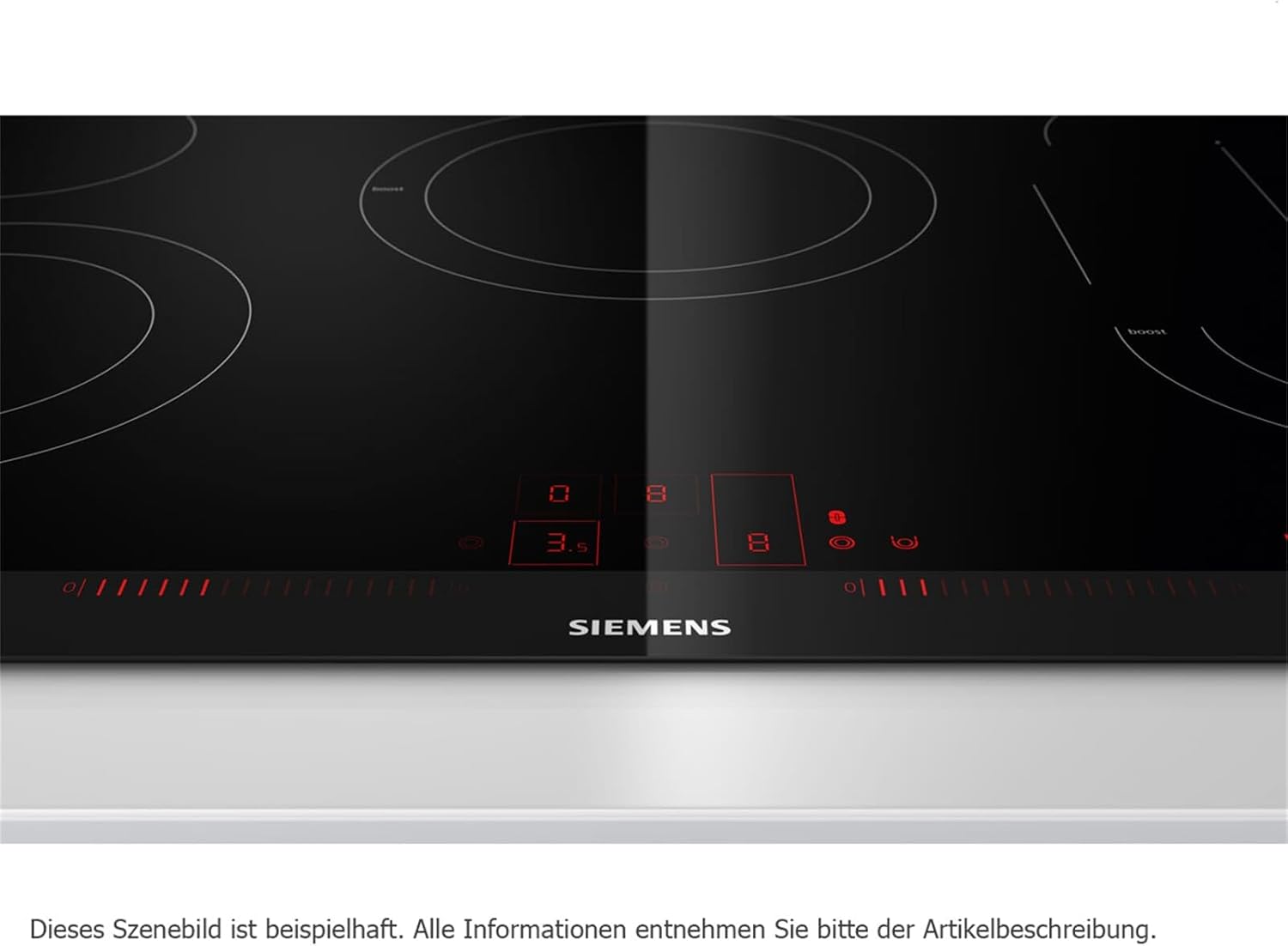 Siemens ET875LMP1D iQ500 Kochfeld Elektro/Glaskeramik / 81,2 cm/Timer mit Ausschaltfunktion, Schwarz