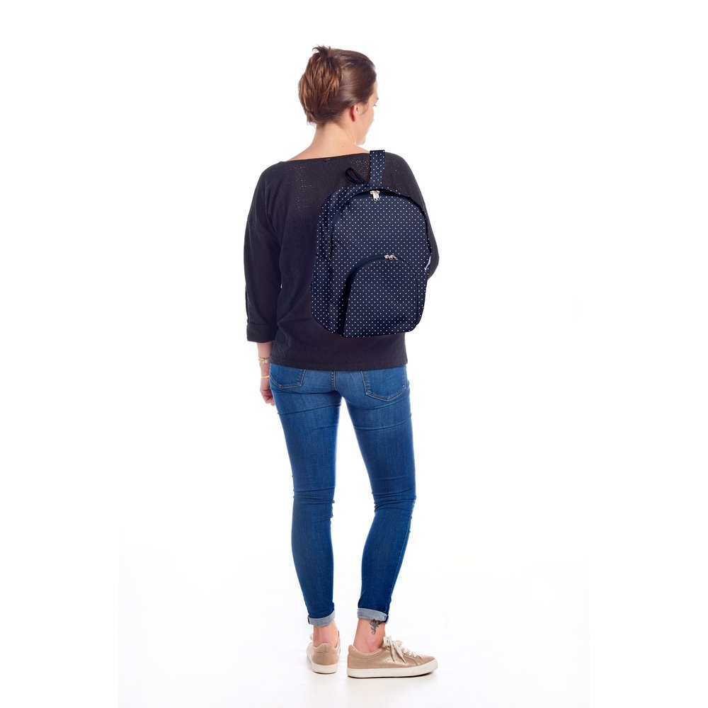 Sac À Dos Pliable Pois Marine