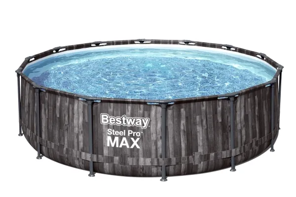 Bestway 5614Z, 13030 L, Indrammet pool, Voksen & barn, Stige, Træ, 47,4 kg