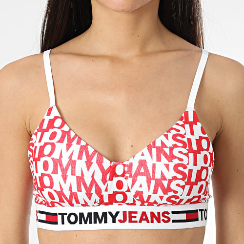 Soutien-Gorge Femme Lightly Lined Bralette Print 3863 Blanc Rouge