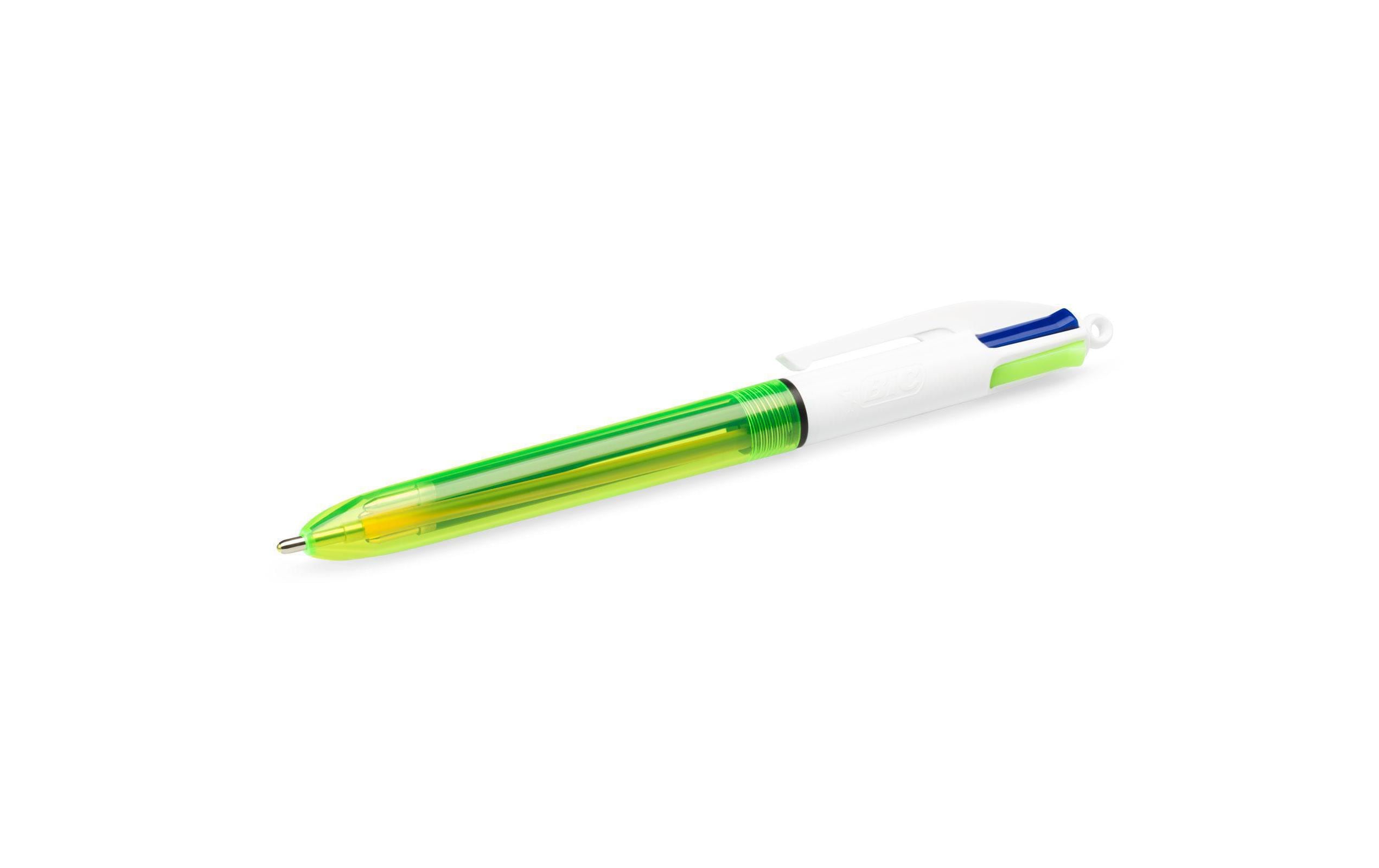 Mehrfarbenkugelschreiber 4 Colours Fluo mit MarkerKuli 4-farbig, fur die Schule, das Studium, zu Hause und das Buro