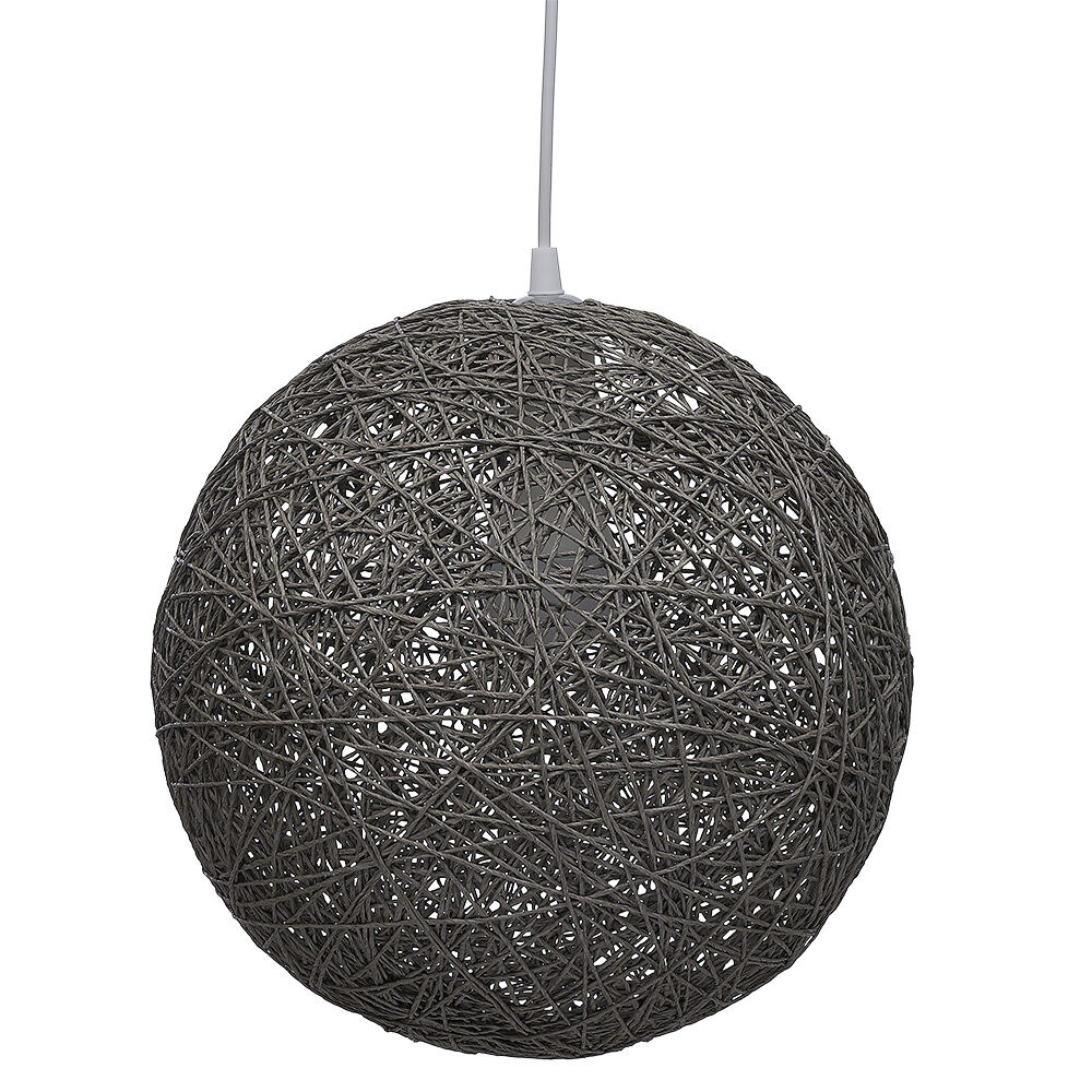 Suspension boule papier filaire gris Ø30cm