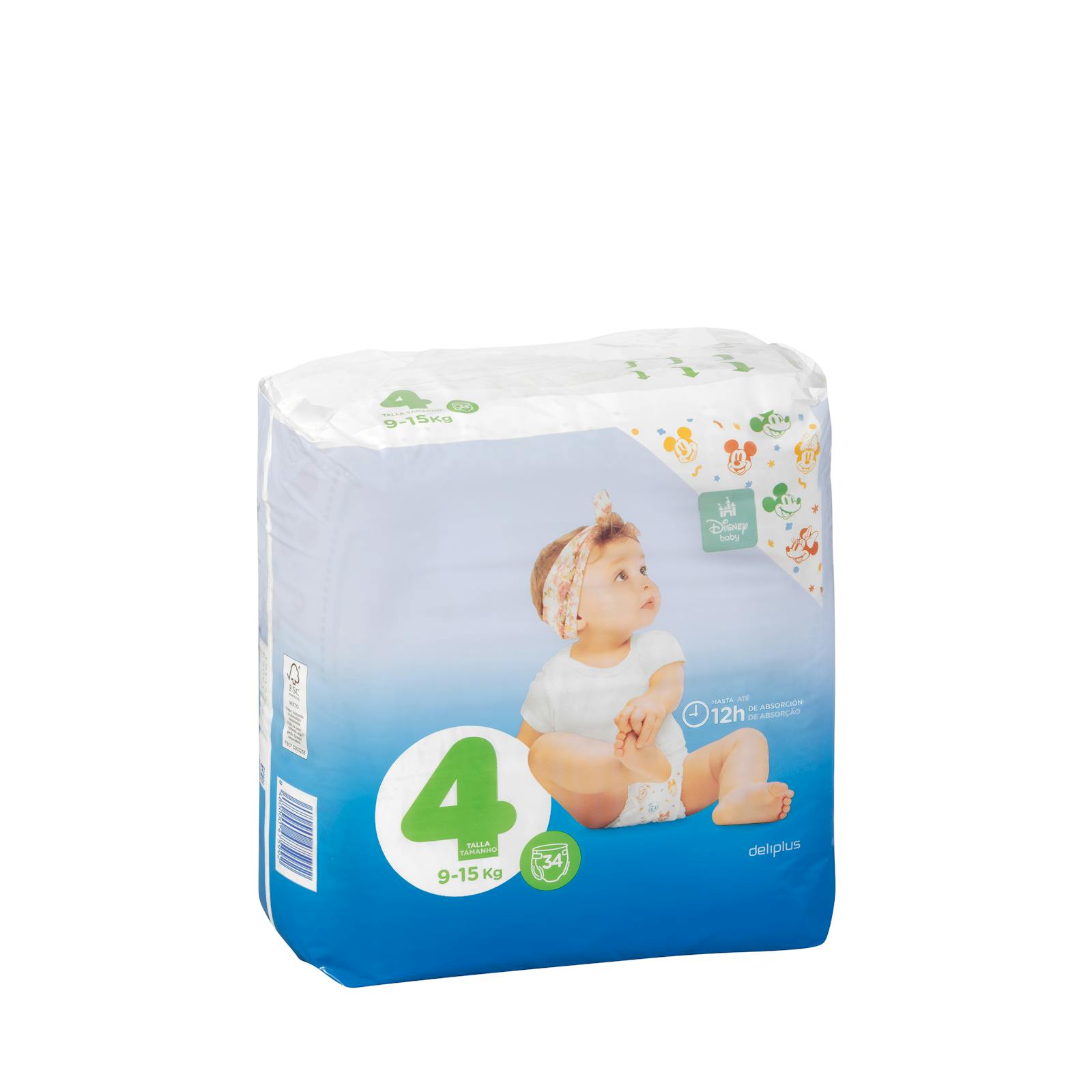 Couches bébé Deliplus taille 4 de 9 à 15 kg