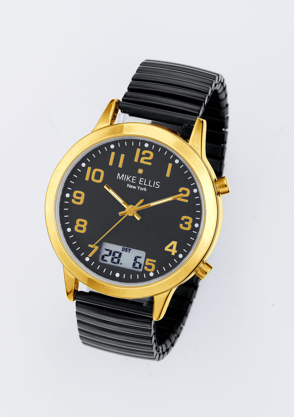 Funk-Herrenuhr mit Diamant von Mike Ellis New York